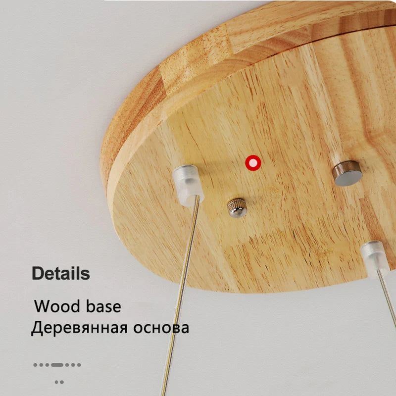 Axyaa Wood Airplane LED Pendant Light for Kids' Room, Walnut Color