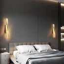 Axyaa Luxury Crystal Wall Sconce - Dimmable LED Bedside Lamp, Gold Steel, Indoor Lighting