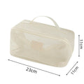 Axyaa Mesh Clear Cosmetic Bags Small Large Makeup Bag Portable Toiletry Organizer