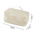 Axyaa Mesh Clear Cosmetic Bags Small Large Makeup Bag Portable Toiletry Organizer