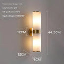 Axyaa Copper Marble Wall Lamp: Modern Stone Light for Living Room, Bedroom, Foyer