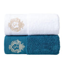 Axyaa 2pcs Towel Set: 35x75cm Face Hand Towels & 70x140cm Big Bath Shower Towel