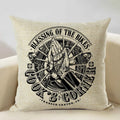 Axyaa Motorcycle Pattern Cushion Cover 45x45cm - Black and White Design