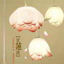 Axyaa Pink Lotus Glass Pendant Lamp for Living and Dining Room - Home Decor