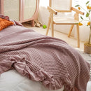 Axyaa Cotton Waffle Towel Quilt Summer Cool Blanket Air Conditioner Quilt