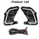 Axyaa LED Daytime Running Fog Lights Headlights Turn Signal for Toyota Grand Highlander 2024-2025