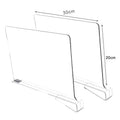 Acrylic Shelf Dividers Set for Wardrobe & Bookcases by Axyaa - Adjustable & Clear