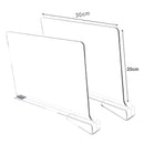 Acrylic Shelf Dividers Set for Wardrobe & Bookcases by Axyaa - Adjustable & Clear