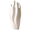 Frosted Ceramic Vase with Dried Flowers, Living Room Decor by Axyaa