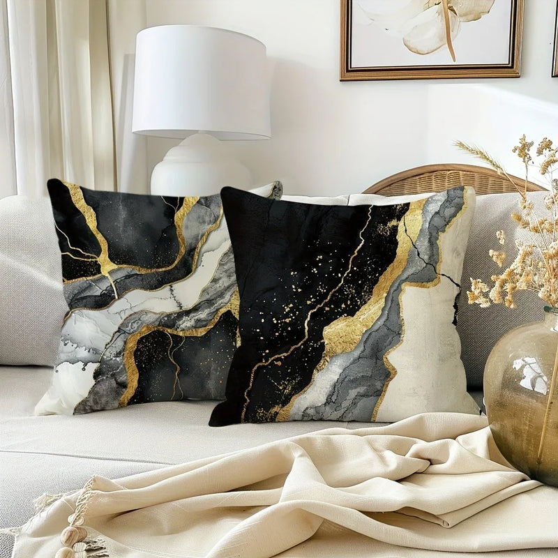 Luxurious Marble Print Pillowcase by Axyaa for Stylish Home Decor