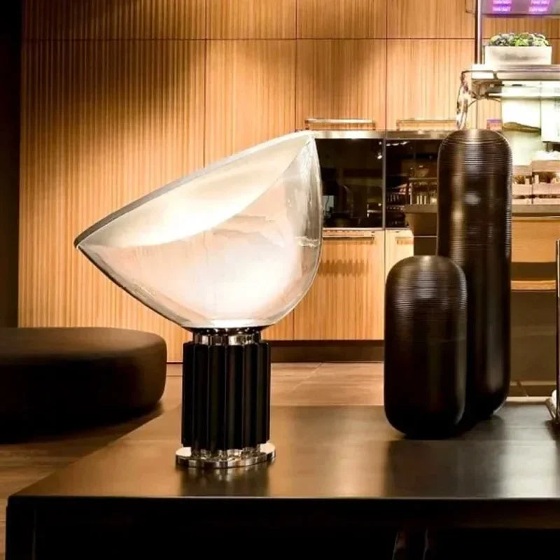 Axyaa Nordic Glass LED Desk Lamp for Bedroom and Living Room