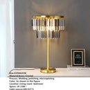 Axyaa Nordic Brass Crystal Floor Lamp - Modern LED Standing Light