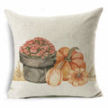Axyaa Pumpkin Plant Linen Throw Pillowcases for Home Decor