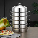 Axyaa Stainless Steel Steamer Tray with Cover - Double Ear Dumpling Rack