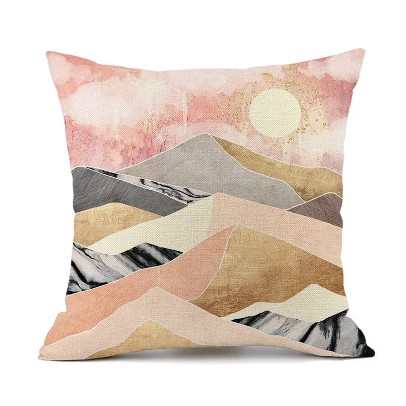 Axyaa Sunset Cactus Desert Cushion Cover - Home Decor Sofa Pillow Case
