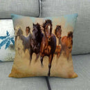 Axyaa Horse Print Cushion Covers: Animal Pillow Cases for Home Decoration