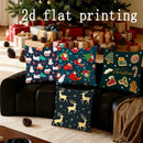 Axyaa Christmas Decorative Pillow Covers for Sofa, Bedroom, Car - Rectangular Cushion