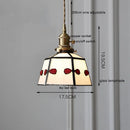 Axyaa Colorful Glass Copper LED Pendant Lights for Kitchen Bedroom Living Room