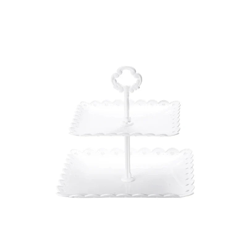 Axyaa 3-Layer Fruit Tray for Party Desserts, Snacks, and Fruits