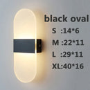 Axyaa Acrylic LED Wall Lamp - Modern Simple Design, Creative Rectangular Ellipse Shape