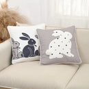 Axyaa Nordic Easter Bunny Throw Pillowcase 45X45 Cartoon Cute Home Decoration