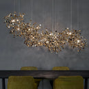 Axyaa Modern Leaf Chandelier for Living Room Dining Bar Decor