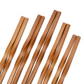 Axyaa Bamboo Chopsticks Set 24cm Carbonized Fried Dough Twists 5 pairs Dinnerware Home Hotel