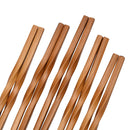 Axyaa Bamboo Chopsticks Set 24cm Carbonized Fried Dough Twists 5 pairs Dinnerware Home Hotel