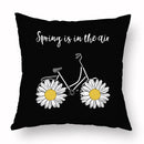 Axyaa Yellow Daisy Peach Skin Pillowcase