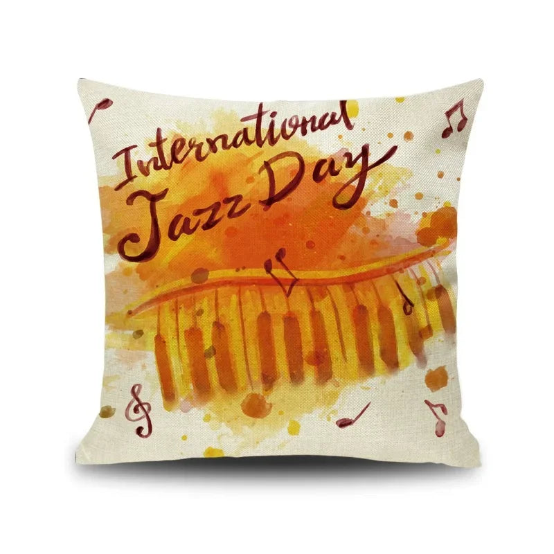 Axyaa Piano Key Notes Pillowcase - Home/Office Sofa Decor