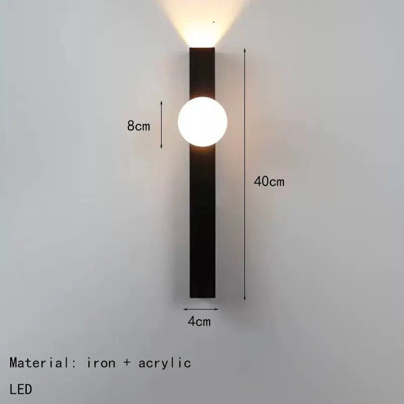 Axyaa White Glass Metal Wall Light for Bedroom, Stairs, Aisle, Restaurant, Sconce