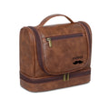 Axyaa Men's Business Toiletry Bag: Large Capacity PU Leather Travel Organizer