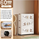 Axyaa Foldable Storage Box, Heavy-Duty with Wheels, Ideal for Snacks/Clothes/Books, Multiple Sizes