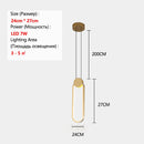 Axyaa Nordic Brass LED Pendant Chandelier Cozy Modern Bedroom Light Fixtures