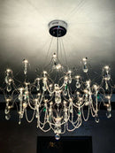 Axyaa Crystal Ceiling Chandelier: LED Firefly Shape Living Room Lights