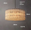 Axyaa Black Chrome LED Chandelier for Dining Room