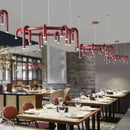 Axyaa Red U-Shaped Chandelier - Modern Nordic Living Room Lighting
