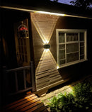 Axyaa Solar Wall Lamp - Outdoor Waterproof Up/Down Lighting for Garden, Porch, Balcony