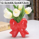 Ceramic Bowknot Vase for Flower Arrangement by Axyaa