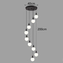 Axyaa Crystal Chandelier Stair Pendant Lamp Living Room Interior Lighting