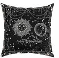 Axyaa Sun Moon Bohemian Sofa Pillowcase - 45x45 Linen Decorative Cover