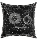 Axyaa Sun Moon Bohemian Sofa Pillowcase - 45x45 Linen Decorative Cover