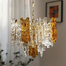 Axyaa Modern Ice Bar & Column Glass Chandelier Set for Home Décor