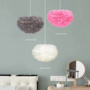 Axyaa Feather Pendant Light Chandelier for Bedroom Living Room Dining Child's Room