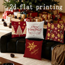 Axyaa Christmas Pattern Pillow Covers for Sofa Bedroom Car; Rectangular Cushion for Home Decor
