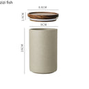 Ceramic Tea Coffee Jar with Wooden Lid - Axya Kitchen Storage Container