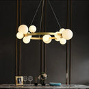 Axyaa Glass Chandelier: Luxury Nordic Designer G9 Hanging Lights for Home Décor