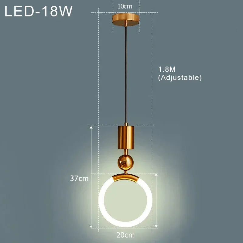 Axyaa Nordic Pendant Light: Postmodern Luxury for Restaurant, Bedroom, and Staircase.