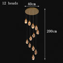 Axyaa Crystal Chandelier Pendant Light for Living Room Bedroom Ceiling, Luxury Indoor Lighting