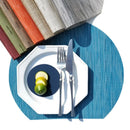 Axyaa Round PVC Placemats Set for Dining Table Farmhouse Boho Kitchen Accessories
